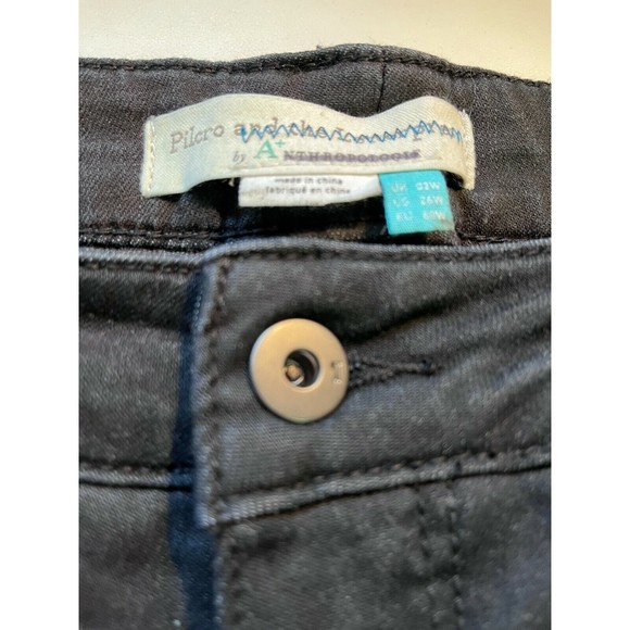 Anthropologie Pilcro High-Rise Black Denim Ankle Leggings Plus Size 26W - Picture 4 of 7